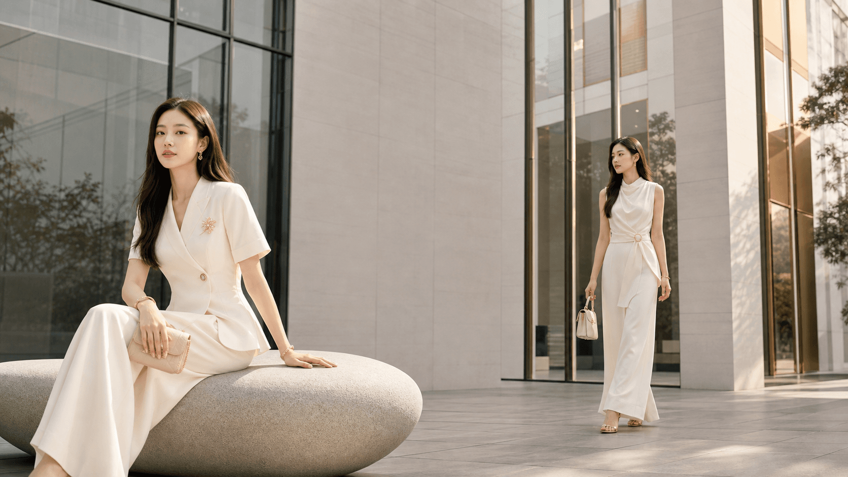 Nana Store editorial white fashion campaign
