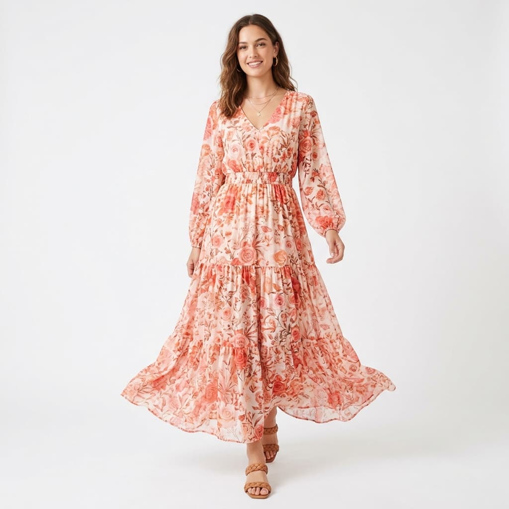 Đầm Maxi Hoa Boho Nữ