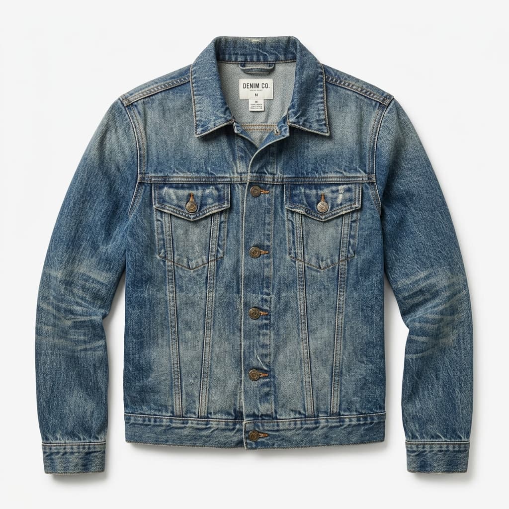 Áo Khoác Denim Vintage Wash