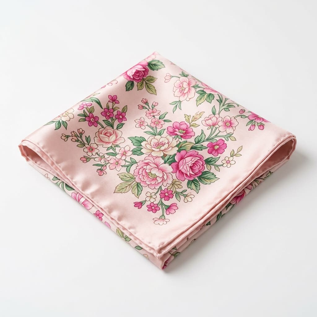 Khăn Choàng Silk Hoa Nhí