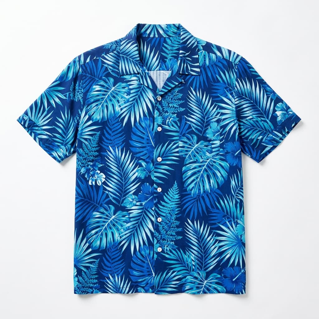 Áo Sơ Mi Hawaii Họa Tiết
